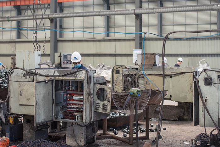 崇文网架配件-锥头加工车间